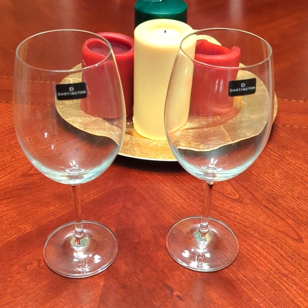 Dartington Crystal Red Wine Glasses, Pair